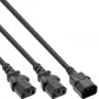 InLine maitinimo Y formos kabelis vokiško tipo F 1x IEC-C14 į 2x IEC-C13 3 m