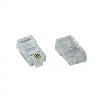 “InLine” modulinis kištukas 8P4C RJ45, skirtas užspaudimui ant plokščio kabelio, ISDN, 100 vnt.