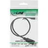 InLine Mini DisplayPort – DisplayPort laidas, juodas, 0,5 m