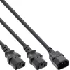 InLine maitinimo Y laidas vokiškas F tipas 1x IEC-C14 į 2x IEC-C13 5m