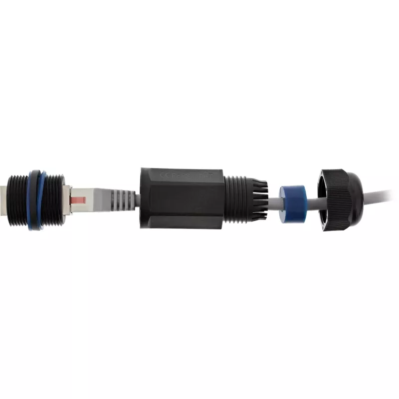 InLine Cat.6 mova, atspari vandeniui IP67, 2x RJ45 F/F, 1:1
