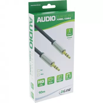 InLine plonas Audio kabelis 3.5mm vyriškas / vyriškas, Stereo, 10m