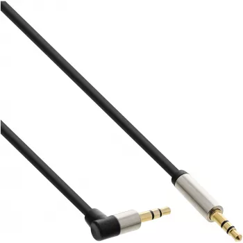InLine plonas garso laidas 3,5 mm kištukas / kištukas kampinis stereo 1 m