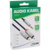 InLine plonas Audio kabelis 3.5mm patinas / 2x RCA patinas 0.5m