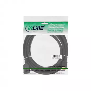 InLine HDMI laidas, didelės spartos HDMI laidas, M/F, juodas, paauksuoti kontaktai, 7,5 m