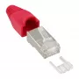 InLine Crimp Connector RJ45 8P8C ekranuotas su sriegtuvu ir apsauga nuo lenkimo, raudonas