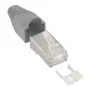 InLine Crimp Connector RJ45 8P8C ekranuotas su sriegimo pagalba ir lenkimo apsauga pilkas