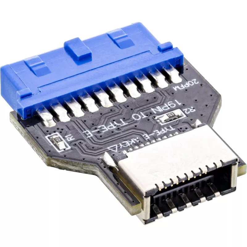 InLine USB 3.0 pagrindinės plokštės į USB 3.2 Type-E Key-A adapteris vidinis