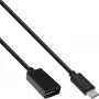 InLine USB 3.2 Gen.1x2 adapterio kabelis, USB-C kištukas / A lizdas, juodas, 0,15 m