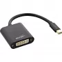 InLine Mini DisplayPort kištukas / DVI-D 24+1 adapterio lizdas aliuminis juodas, 0,15 m