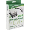 InLine Mini DisplayPort kištukas / DVI-D 24+1 adapterio lizdas aliuminis juodas, 0,15 m