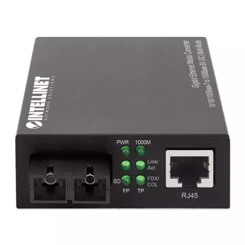Intellinet Gigabit Ethernet Media Converter 10/100/1000Base-T į 1000Base-SX (SC) daugiamodė, 550 m, automatinis derėjimasis