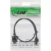 InLine plonas komutacinis kabelis, U/FTP, Cat.8.1, TPE be halogenų, juodas 1m