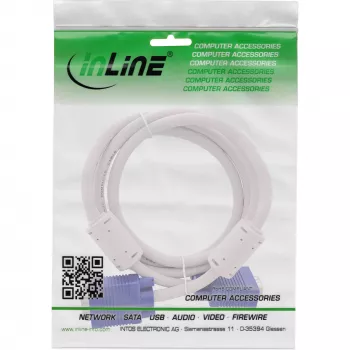 InLine S-VGA laidas 15 HD pilkas kištukas / kištukas 15 m