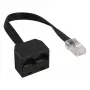 InLine ISDN skirstytuvas 1->2, 1x RJ45 M / 2x RJ45 F, (8P8C), be rezistorių