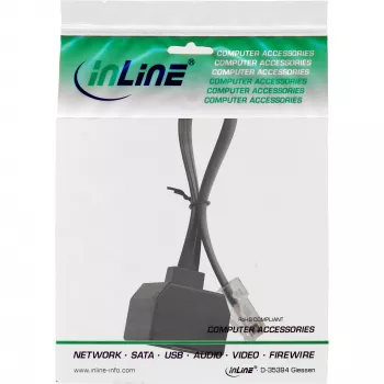 InLine ISDN skirstytuvas 1->2, 1x RJ45 M / 2x RJ45 F, (8P8C), be rezistorių