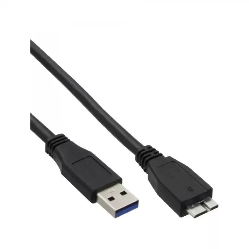 InLine USB 3.2 Gen.1 laidas, Type A kištukas / Micro B kištukas, juodas, 3 m