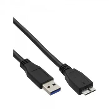 “InLine” USB 3.2 Gen.1 laidas, USB A kištukas / Micro USB B kištukas, juodas, 2 m