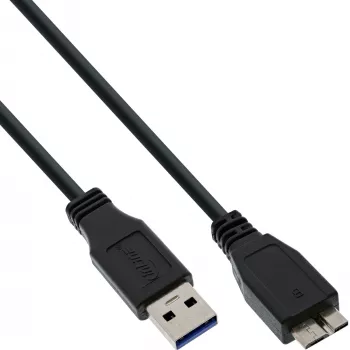 USB 3.2 Gen.1 laidas A tipo kištukas / Micro USB B kištukas InLine 35410 1 m juodas