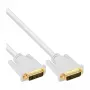 InLine DVI-D laidas 24+1 kištukas / kištukas DVI Dual Link baltas/aukso spalvos 2 m