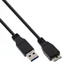 Microconnect USB3.0AB5MICRO USB kabelis USB 3.2 Gen 1 (3.1 Gen 1) 5 m USB A Micro-USB B Juoda