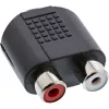 Garso adapteris 3,5 mm lizdas moteriškas stereofoninis / 2x RCA moteriškas InLine 99346