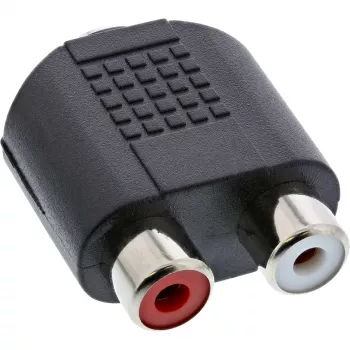 Garso adapteris 3,5 mm lizdas moteriškas stereofoninis / 2x RCA moteriškas InLine 99346