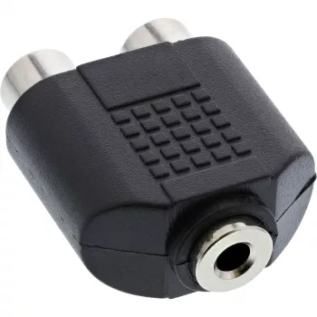 Garso adapteris 3,5 mm lizdas moteriškas stereofoninis / 2x RCA moteriškas InLine 99346