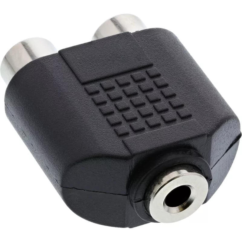 Garso adapteris 3,5 mm lizdas moteriškas stereofoninis / 2x RCA moteriškas InLine 99346