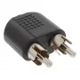 Garso adapteris 3,5 mm lizdas, lizdinis, stereofoninis / 2x RCA kištukinis, tiesioginis, 99343