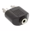 Garso adapteris 3,5 mm lizdas, lizdinis, stereofoninis / 2x RCA kištukinis, tiesioginis, 99343