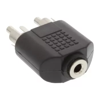 Garso adapteris 3,5 mm lizdas, lizdinis, stereofoninis / 2x RCA kištukinis, tiesioginis, 99343