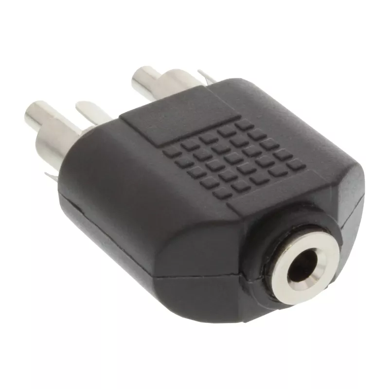 Garso adapteris 3,5 mm lizdas, lizdinis, stereofoninis / 2x RCA kištukinis, tiesioginis, 99343