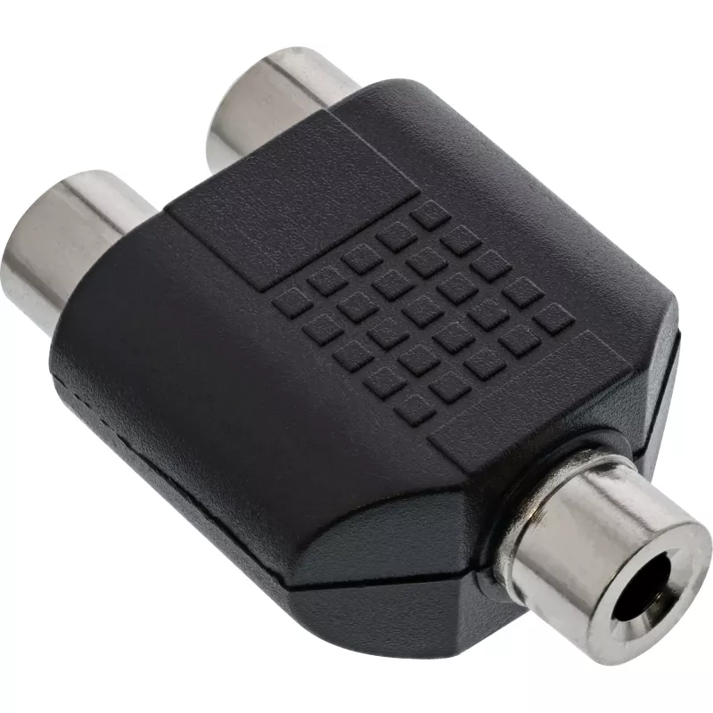 Audio adapteris 3,5 mm lizdas moteriškas mono / 2x RCA moteriškas InLine 99338