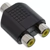 Audio adapteris 3,5 mm lizdas moteriškas mono / 2x RCA moteriškas InLine 99338