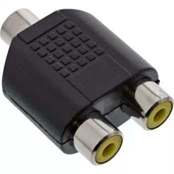 Audio adapteris 3,5 mm lizdas moteriškas mono / 2x RCA moteriškas InLine 99338