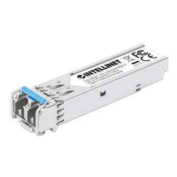 Intellinet Industrial Gigabit Fiber SFP optinis siųstuvas-imtuvas, modulis 1000Base-LX, vienmodis, 10 km, sidabrinis