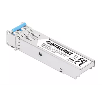 “Intellinet” Gigabitinio šviesolaidinio SFP optinio siųstuvo-imtuvo modulis 1000Base-LX (LC) vienmodis prievadas, 10 km (6,2 mi), suderinamas su HPE, sidabrinis