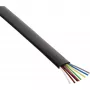 Modular kabelis InLine 68818 8 laidų juostinis kabelis 100 m žiedas juodas