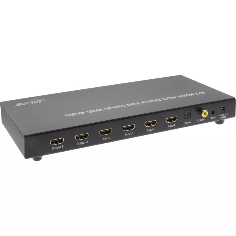 InLine HDMI Matricos Perjungiklis, 4K2K, 4 įėjimai į 2 išėjimus