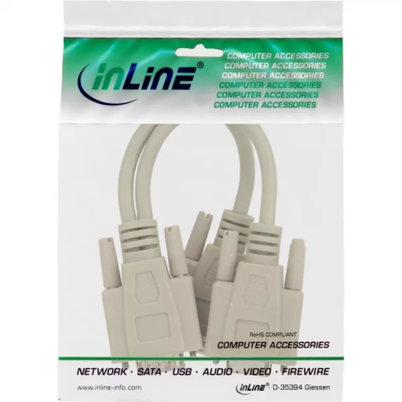 InLine VGA Y laidas HD15 kištukas / 2x HD15 lizdas 0,2 m