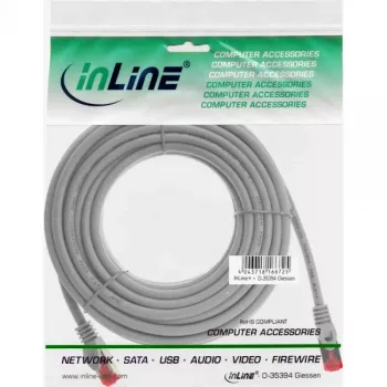 InLine komutacinis kabelis S/FTP PiMF Cat.6 250MHz varis be halogenų pilkas 30m