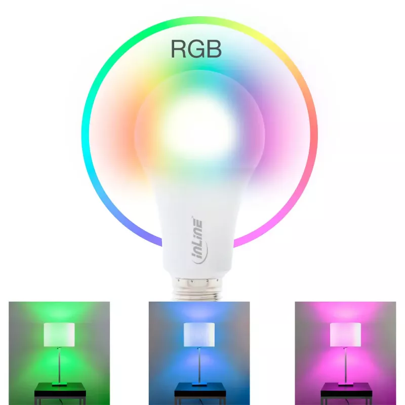 InLine SmartHome LED lemputė RGB E27, 900 lm