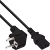 InLine 25 vnt. didmeninės pakuotės maitinimo kabelis, CEE7/7 kampinis / 3 kontaktų IEC C13 3 m