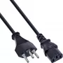 InLine 40 vnt. pakuotėje „Bulk-Pack“ maitinimo laidas Šveicarijos J tipo / 3 kontaktų IEC C13 kištukas