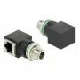Tinklo adapteris DeLOCK M12 8 kontaktų X koduotas kištukas -> RJ45 lizdas