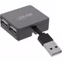 InLine USB 2.0 4 prievadų šakotuvas, USB-A kištukas į 4x USB-A lizdą, laidas 4 cm