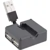 InLine USB 2.0 4 prievadų šakotuvas, USB-A kištukas į 4x USB-A lizdą, laidas 4 cm