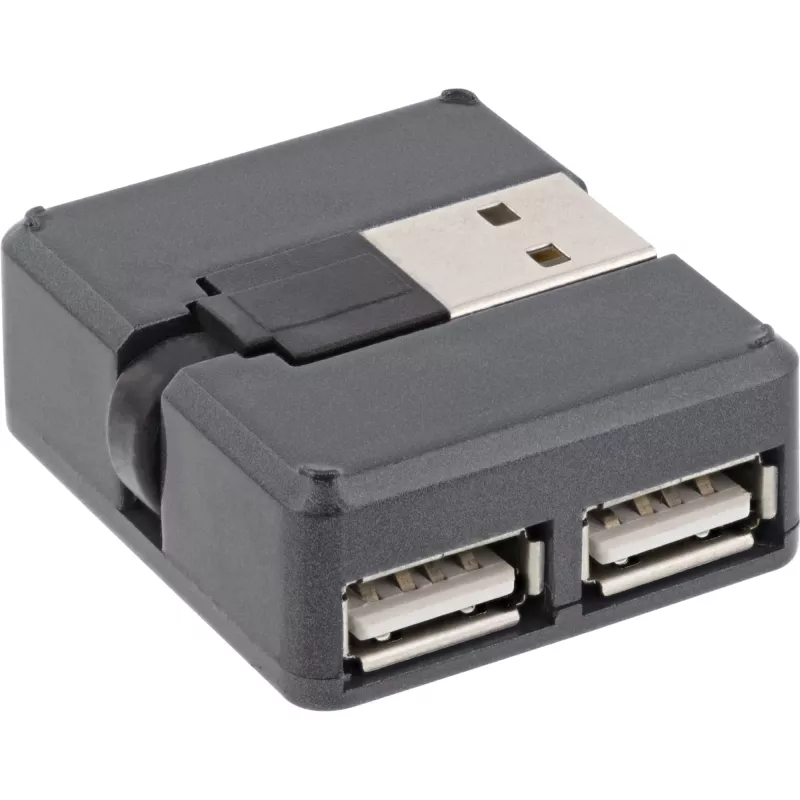 InLine USB 2.0 4 prievadų šakotuvas, USB-A kištukas į 4x USB-A lizdą, laidas 4 cm