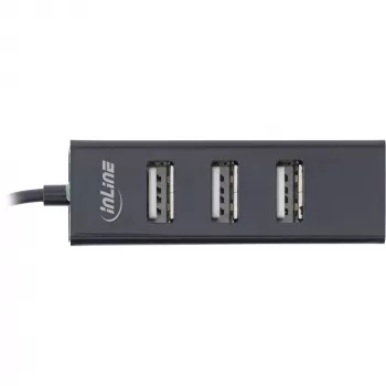 InLine USB 2.0 4 prievadų šakotuvas, USB-C kištukas į 4x USB-A lizdą, laidas 15 cm